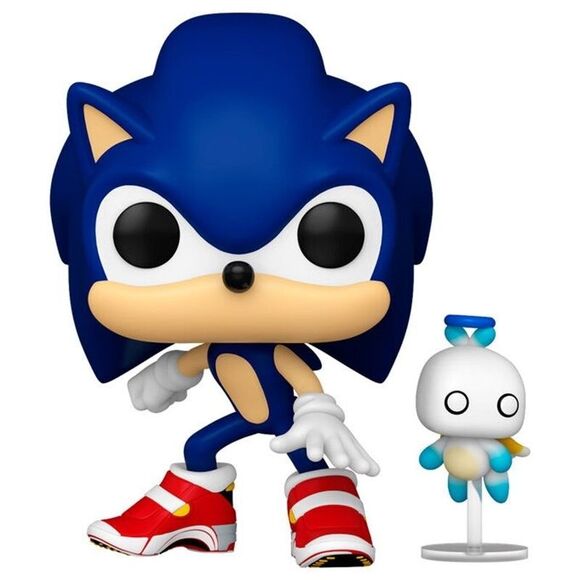 Funko Pop! Games Sonic the Hedgehog & Hero Chao 1036 Vinyl Figures Flocked NEW - Picture 1 of 16